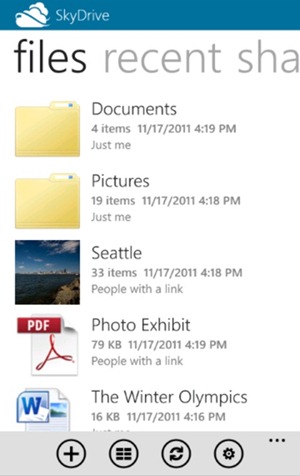Microsoft выпустила SkyDrive для Windows Phone и iOS